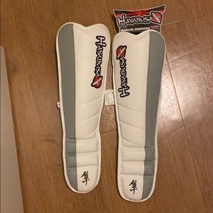 New Hayabusa grappling shin guards size M